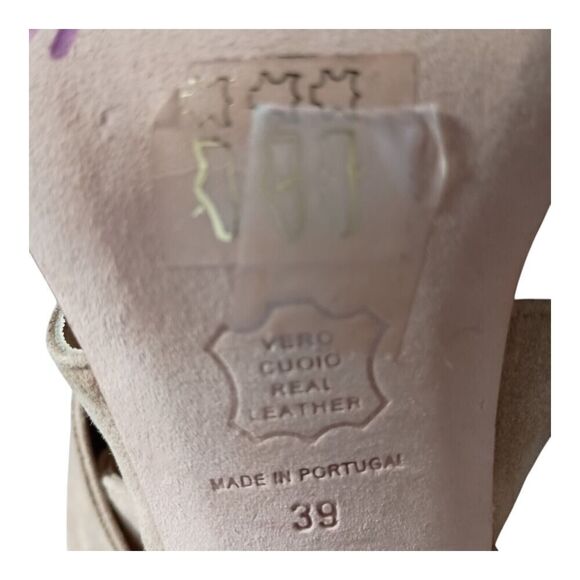 Opening Ceremony Suede Fold Over Sandal Bootie Shoe Tan Beige Women's 8 - 8.5 - Picture 11 of 11